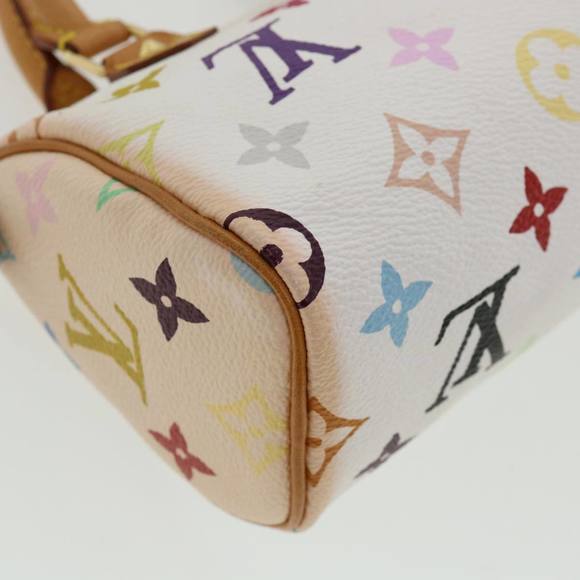 LOUIS VUITTON Monogram Multicolor Mini Speedy Hand Bag White M92645 Auth am548g - Picture 16 of 16